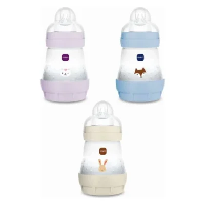 antikolik shishe za novorodenche MAM Easy Start 160 ml vo violetova plava i krem boja