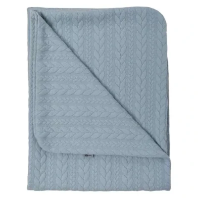 Плетено ќебе за бебе Bubaba сино 70x90 см