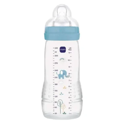 shishe za bebe 330 ml MAM Easy Active vo plava svetlovioletova i krem boja