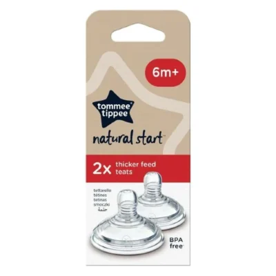 silikonski cucli za hranene Tommee Tippee Natural Start Fast 6+ dve parcinja