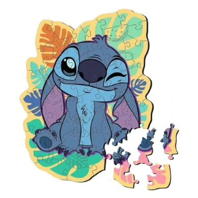 Дрвена сложувалка Stitch Trefl 50 парчиња – слика 2