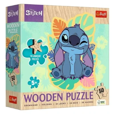Дрвена сложувалка Stitch Trefl 50 парчиња