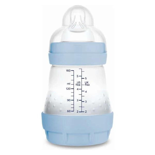 antikolik shishe za novorodenche MAM Easy Start 160 ml vo violetova plava i krem boja