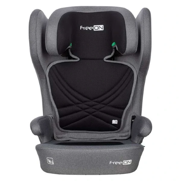 buster sedishte so ISOFIX FreeON Olymp sivo so visok potpirach za grb i prilagodliv potpirach za glava