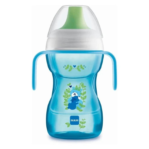 chashka so tvrd dodatok MAM Fun To Drink 270 ml za 8 plus meseci so ventil protiv isturanje 1