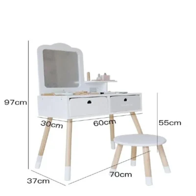 Детска тоалетна маса со огледало UNNS 60 cm – слика 2