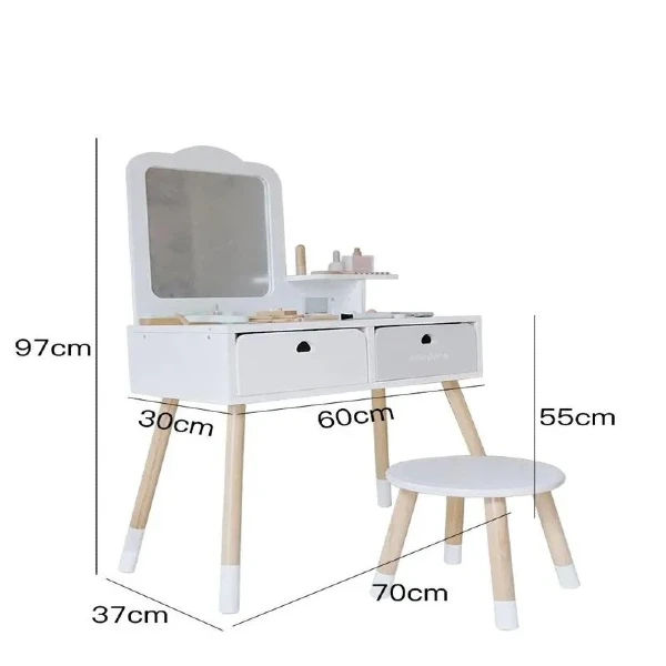 Детска тоалетна маса со огледало UNNS 60 cm – слика 2