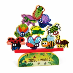 Дрвена игра со инсекти за балансирање 3+