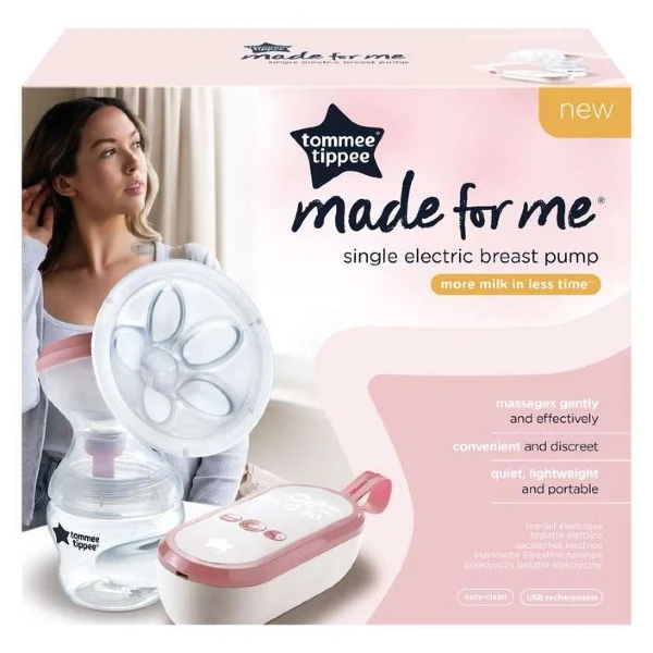 edinechna elektrichna pumpa Tommee Tippee Made for Me so masazhen dodatok LED kontrola i shishe 150 ml
