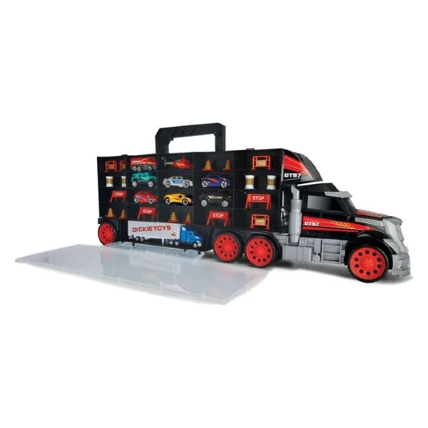 Камион гаража за колички Dickie 62 cm со 8 возила – слика 2