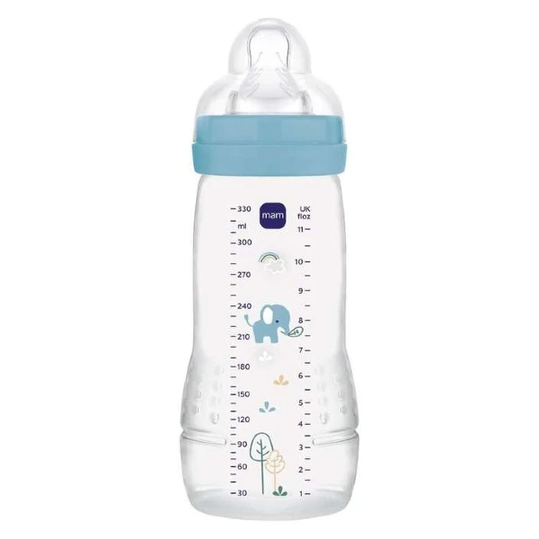 shishe za bebe 330 ml MAM Easy Active vo plava svetlovioletova i krem boja