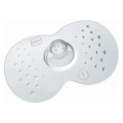 silikonski shtitnici za doenje MAM Size 1 17 mm dve prozirni nastavki so teksturirani krila i kutija
