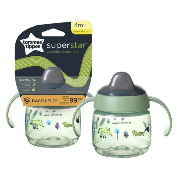 Чашка со мек клун Tommee Tippee 190 ml 4м+ – слика 3