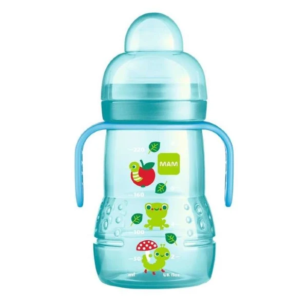 Транзициско шише со рачки MAM 220 мл Spillfree – слика 3
