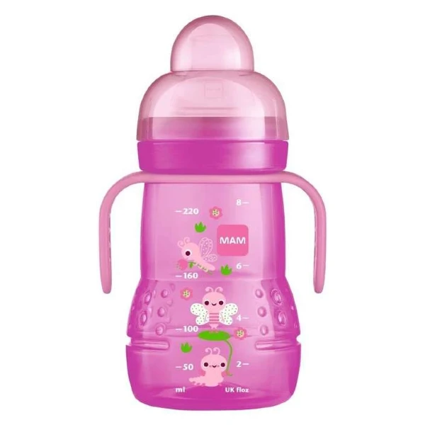 Транзициско шише со рачки MAM 220 мл Spillfree – слика 4