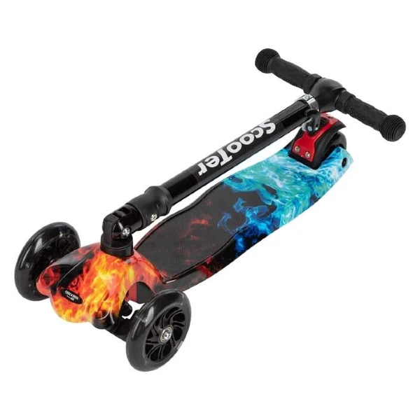 Шарен тротинет со три тркала Zik Zak Universe ABEC-7 – слика 2