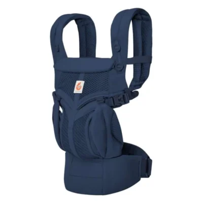 Ergobaby Omni Classic Mesh temno sin kengur so remeni za ramenata i pojas za polovina