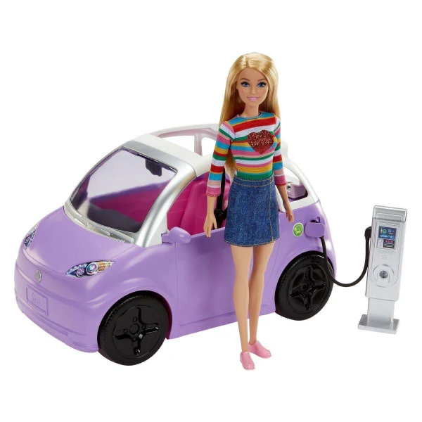Автомобил за кукли Barbie со станица за полнење — дополнителен приказ 3