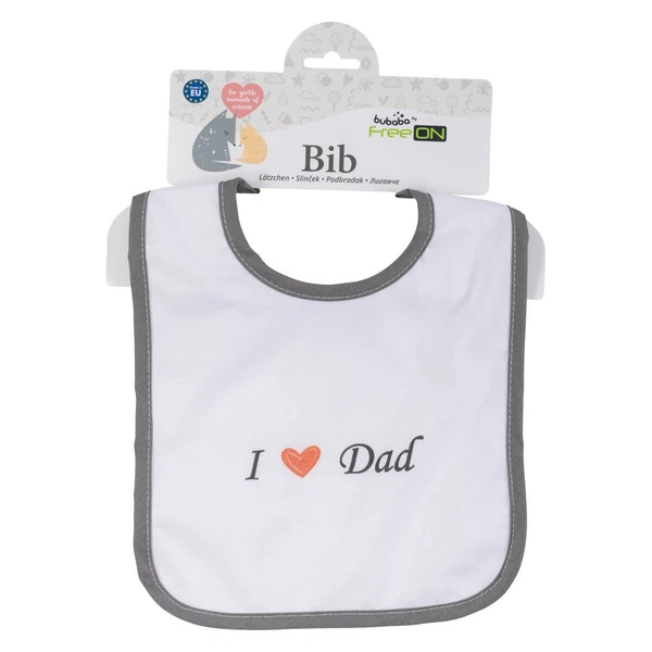 Бело лигавче Bubaba со сив раб, I love mom или I love dad – дополнителен приказ 3