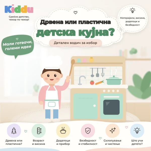 Детска кујна: дрвена или пластична – водич за избор