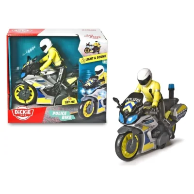 Полициски мотоцикл Dickie Yamaha со фигура и сирена – дополнителен приказ 1