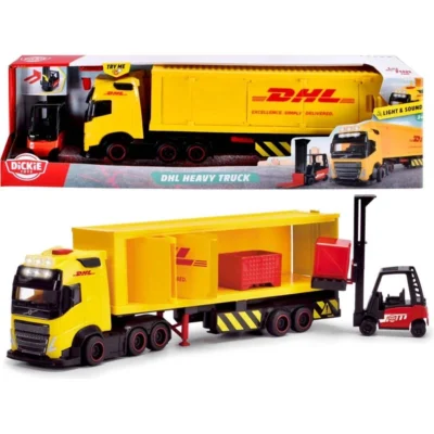 Камион Dickie Volvo FH16 DHL со виљушкар, 35 см – дополнителен приказ 1