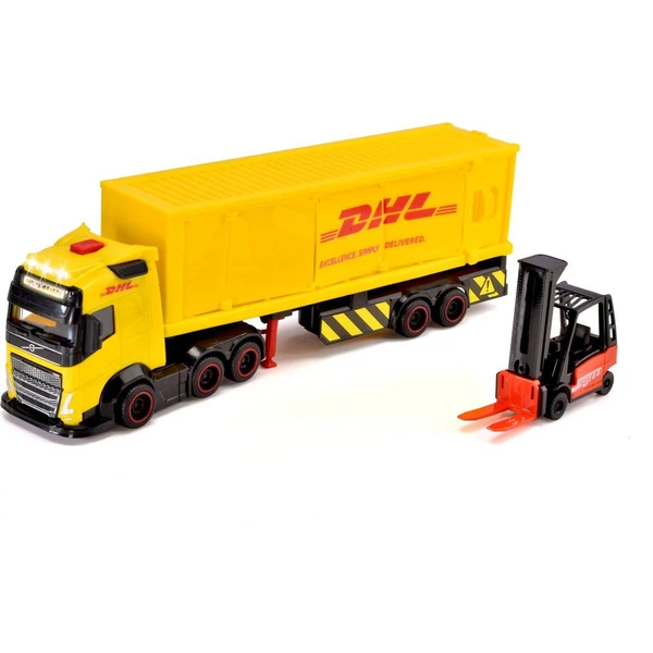 Камион Dickie Volvo FH16 DHL со виљушкар, 35 см – дополнителен приказ 5