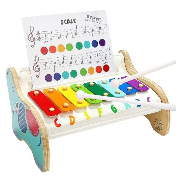 Drven ksilofon slonche Top Bright so noti za pesnichki