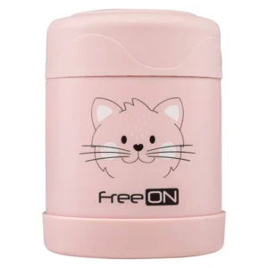 Термос за храна FreeON 350 ml, Маче или Лав – Маче, Розова