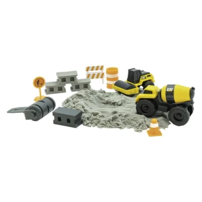 Градежен сет Funrise CAT Little Machines, 10 делови – Багер и мешалка со материјал