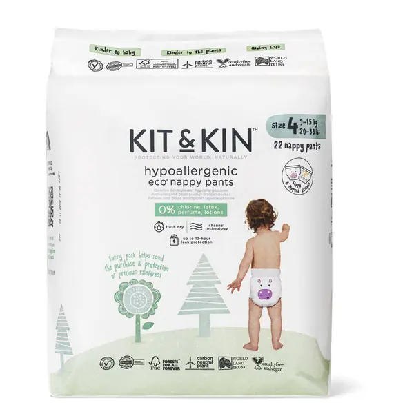 Гаќички пелени Kit & Kin Maxi и Junior — главен приказ на моделот