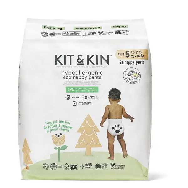 Гаќички пелени Kit & Kin Maxi и Junior — главен приказ на моделот