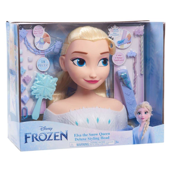 Глава за фризури Elsa Frozen 2 Just Play со додатоци — дополнителен приказ 3