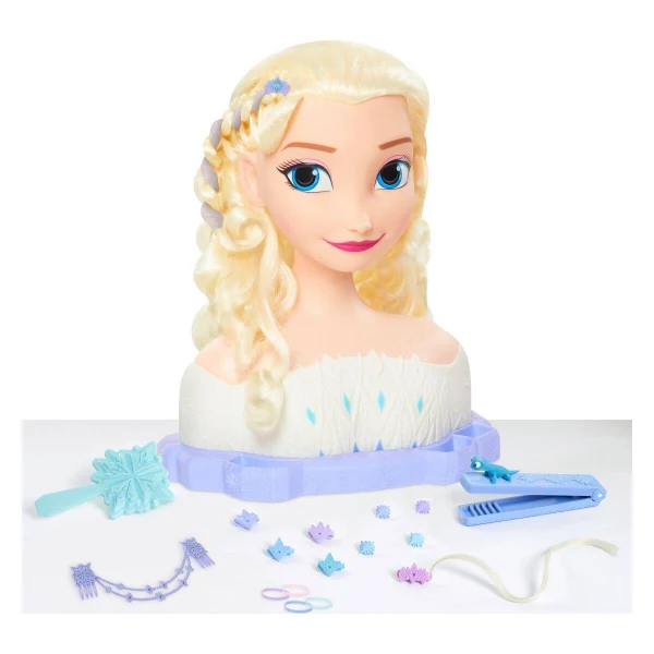 Глава за фризури Elsa Frozen 2 Just Play со додатоци — дополнителен приказ 8