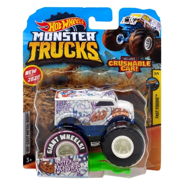 Возила Hot Wheels Monster Trucks со големи тркала – Milk Monster