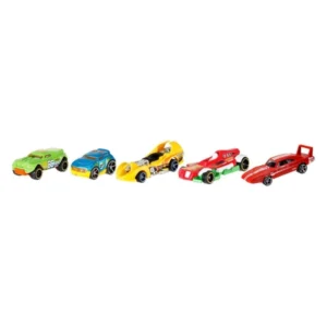 Комплет Hot Wheels со 5 автомобили – три фотографирани сета – Пет автомобили со зелен теренец