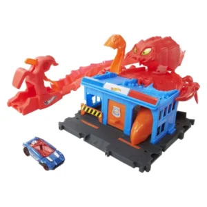 Сетови Hot Wheels City со опасни суштества и автомобил – Црвено суштество
