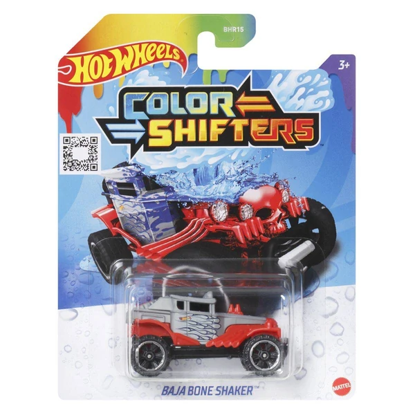 Автомобили што менуваат боја Hot Wheels Color Shifters, 1:64 – Bone Shaker