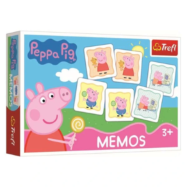 Игра за меморија Peppa Pig Trefl Memos 3+