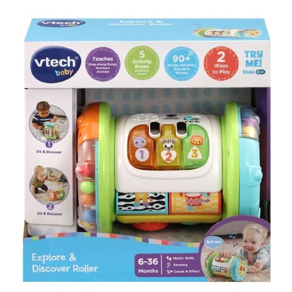 Интерактивен валјак за бебе VTech 6–36 месеци