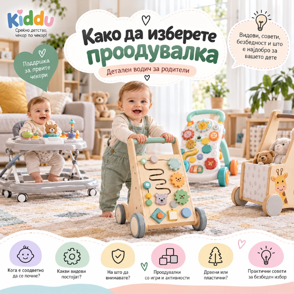 Како да изберете проодувалка за дете – дрвена, интерактивна и туркач