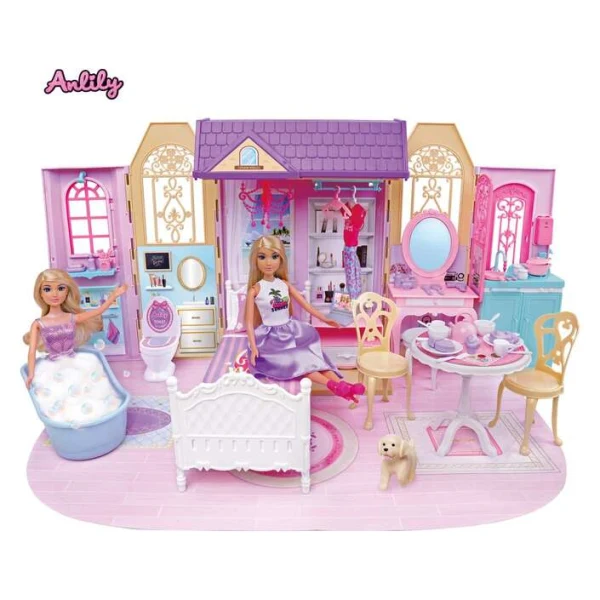 kukja za kukli Anlili – Kukja za kukli Anlili Masen Toys so kukla 29 sm i nad 50 delovi