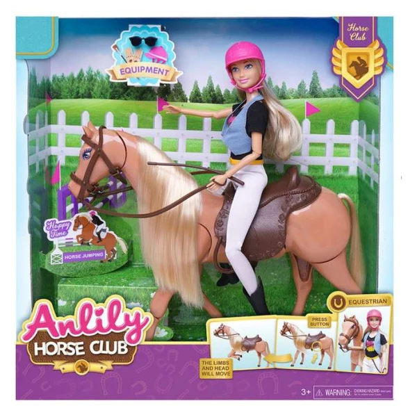 kukla javachka so konj – Kukla Anlili javachka so konj shto skoka Masen Toys 29 sm