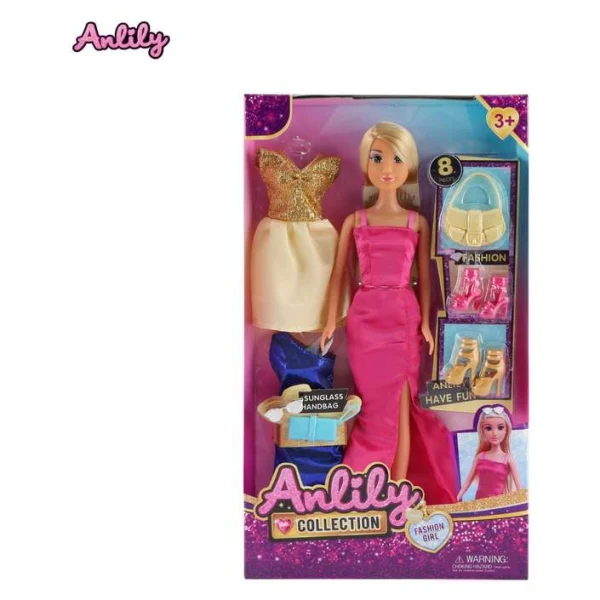kukla Anlili so fustani – Kukla Anlili so fustani i dodatoci Masen Toys 29 sm