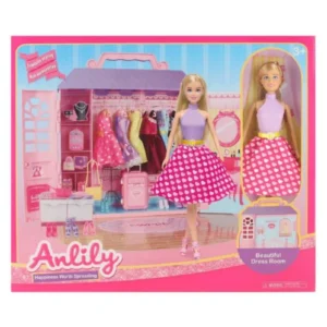 kukla Anlili so garderob – Kukla Anlili so garderob i obleka Masen Toys 29 sm