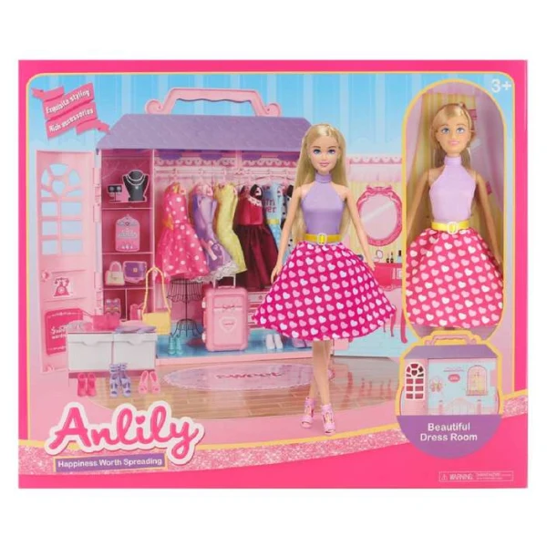 kukla Anlili so garderob – Kukla Anlili so garderob i obleka Masen Toys 29 sm