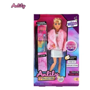 kukla Anlili so krznena jakna – Kukla Anlili so krznena jakna i selfi stap Masen Toys 29 sm