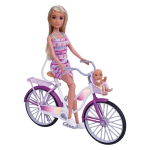 kukla Anlili so velosiped – Kukla Anlili so velosiped i bebe Masen Toys 29 sm