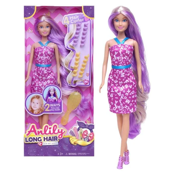 kukla Anlili so violetova kosa – pogled 2
