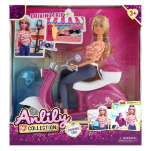 Кукла Анлили со скутер и додатоци Masen Toys — главен приказ на моделот